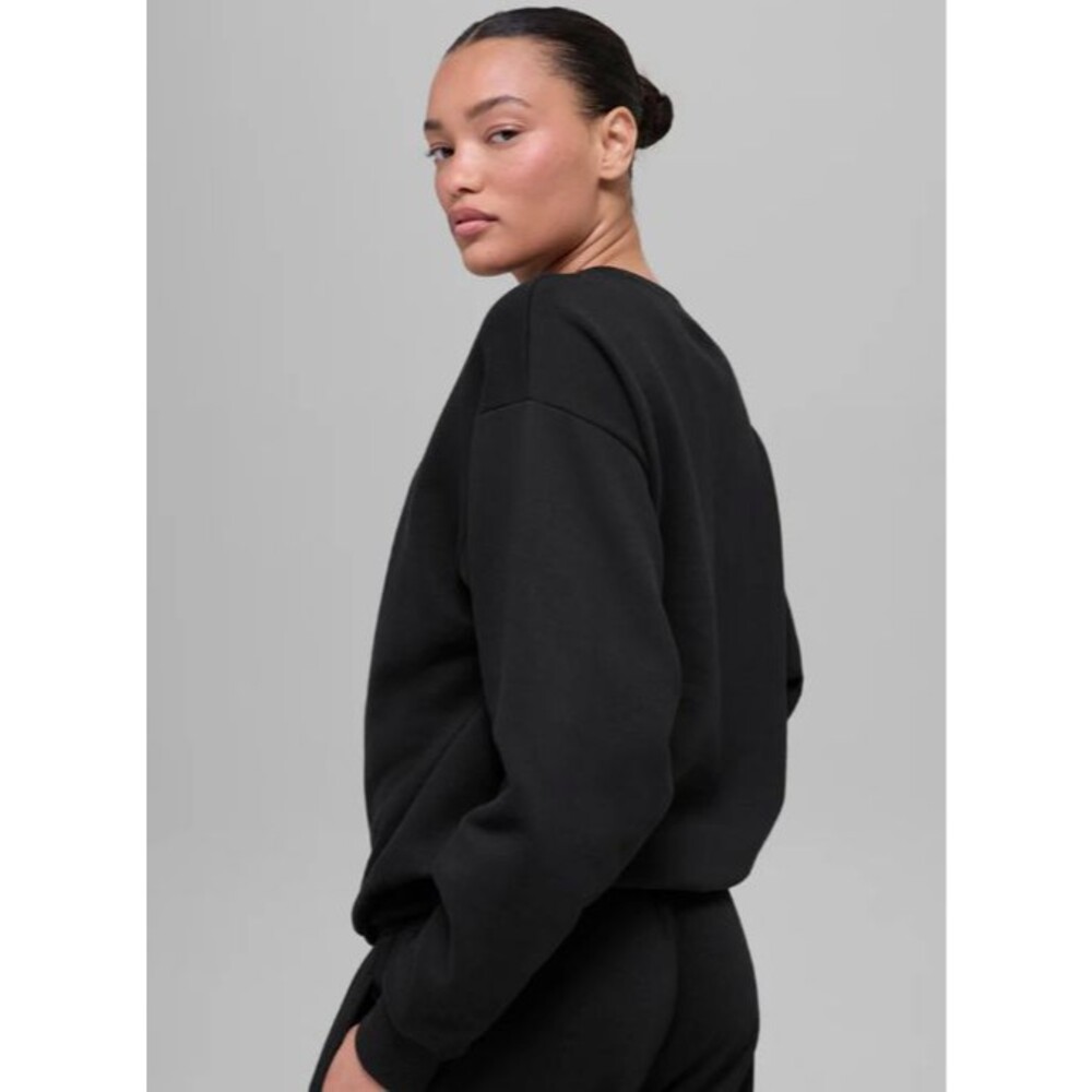 Alo Accolade Crewneck Sweatshirt Streetwear Black - New - Picture 4 of 5